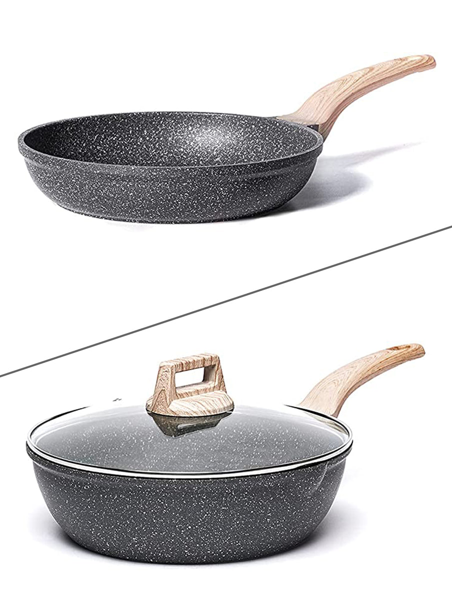 CAROTE Nonstick Frying Pan Skillet,12 Non Stick Granite Fry Pan