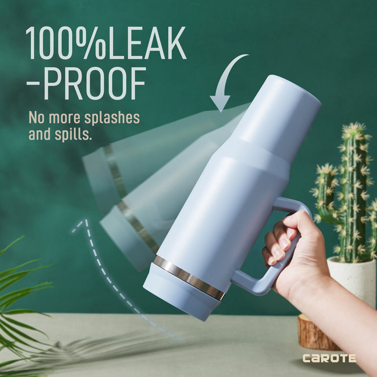 CAROTE Insulated Tumbler with Lid and Straw, Stainless Steel Insulated tumblers,Insulated Water Bottle, 40Oz