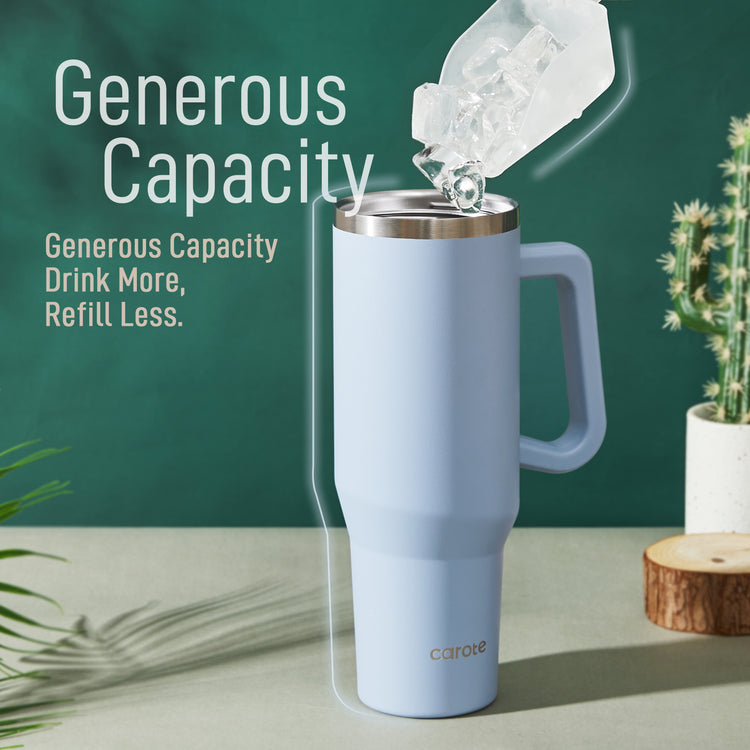 CAROTE Insulated Tumbler with Lid and Straw, Stainless Steel Insulated tumblers,Insulated Water Bottle, 40Oz
