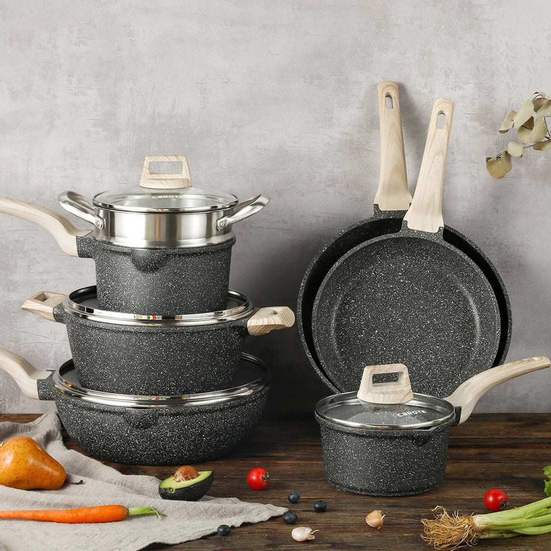Reviewing the Carote Nonstick Granite Cookware Set.