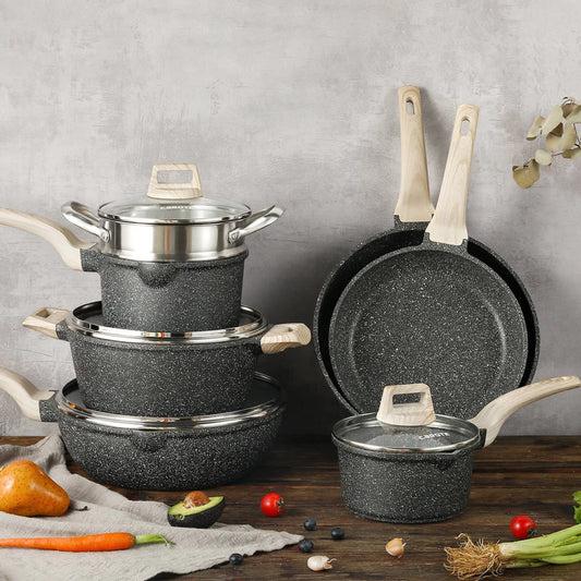 Carote 10 - Piece Granite Cookware Set A02114-SA