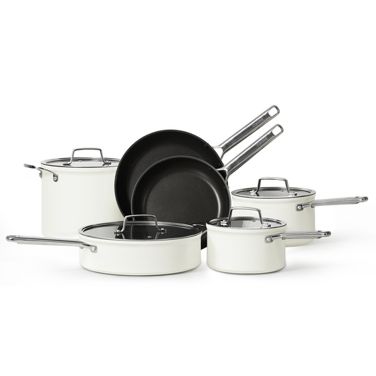 CAROTE 11pcs Black Removable Handle Pots and Pans Set Detachable Cookware set