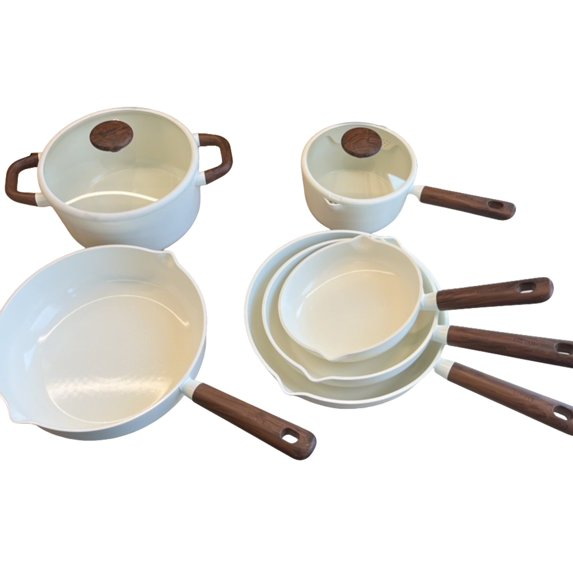 Carote 17-Piece Cermaic Coating Cookware Set with Lids and Kitchen Utensils, Nonstick Induction Compatible Pots and Pans Set 锛孊lue