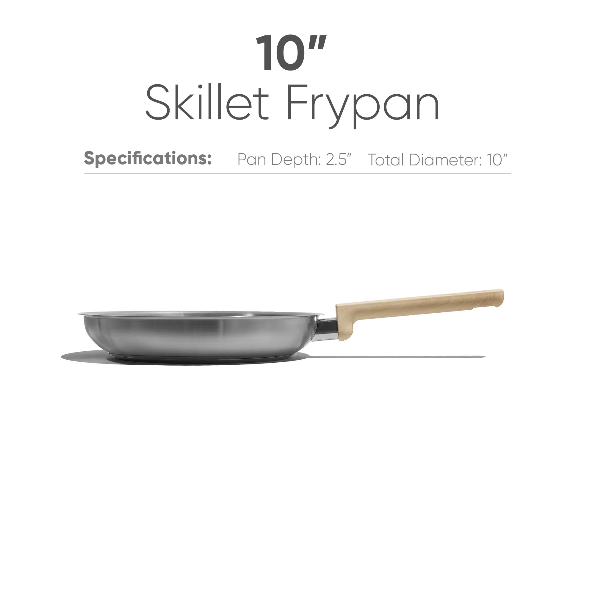 Carote 10 Inch Stainless Steel Pan, Nonstick Frying Pan with Stay -Cool Handle, Induction Stainless Steel Cookware,Easy Cleaning