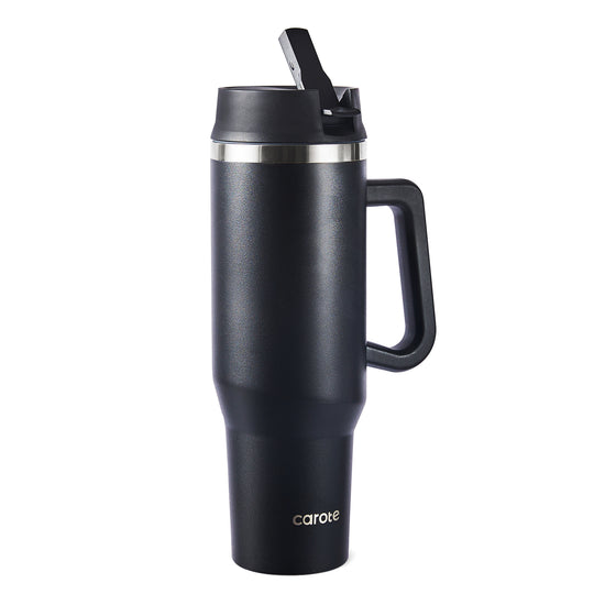 CAROTE Insulated Tumbler with Lid and Straw, Stainless Steel Insulated