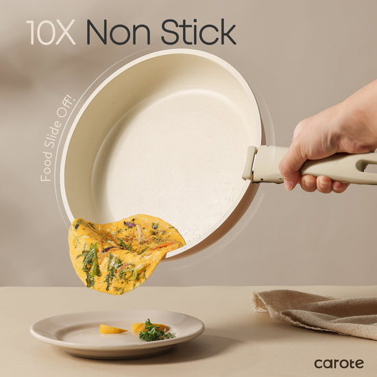 CAROTE 15pcs Pots and Pans Set, Nonstick Cookware Set Detachable Handle,  Induction Kitchen Cookware Sets Non Stick with Removable Handle, RV  Cookware