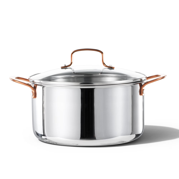 Carote 8QT Tri-Ply Stainless Steel Stock Pot with Lid, Induction Compatible Soup Pot for Cooking