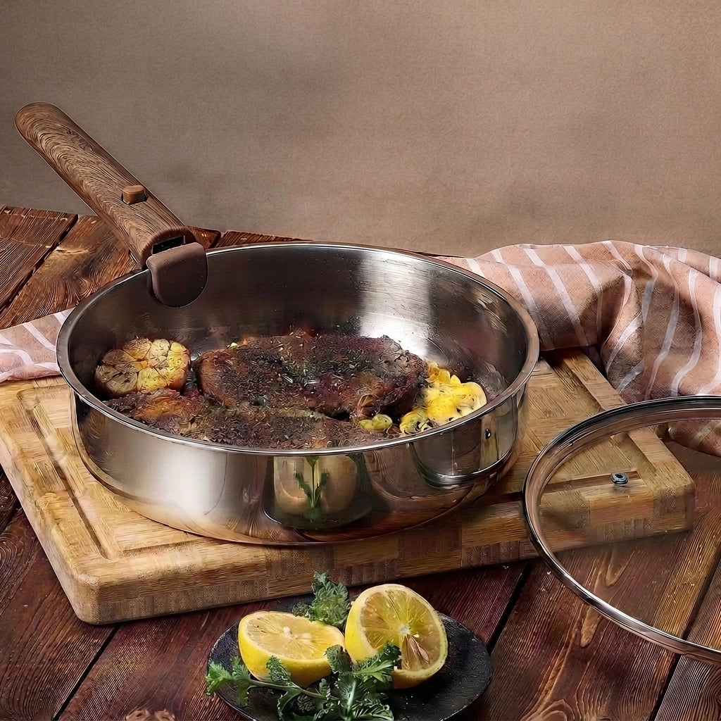 Tri-Ply Stainless Steel Detachable Cookware Set（19-Piece）