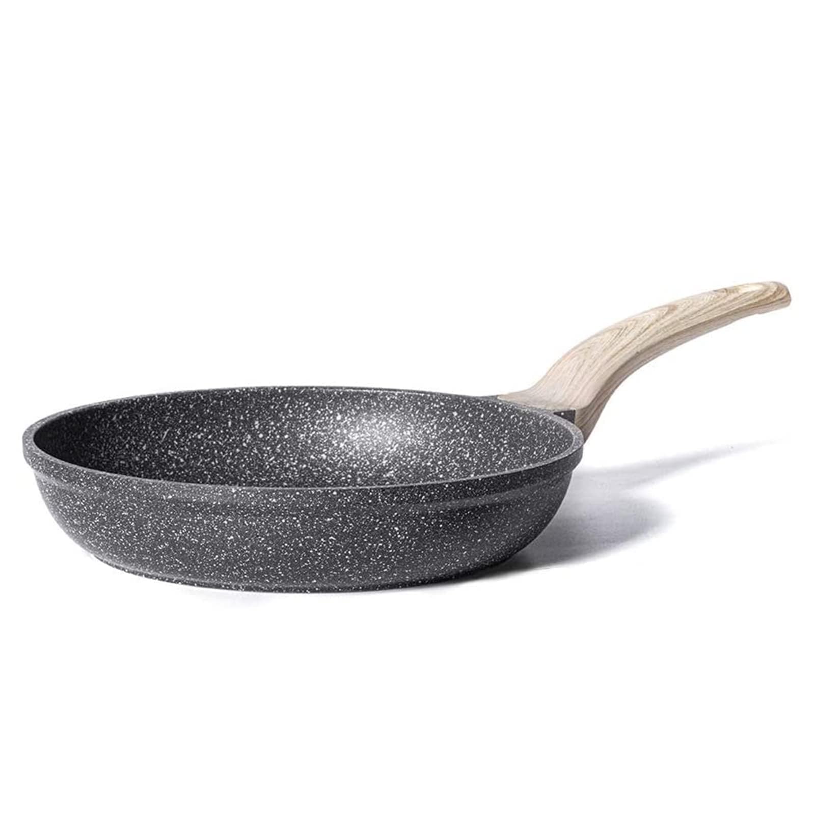 CAROTE Non Stick Frying Pans,Nonstick Granite Fry Pan Egg Pan Omelet Pans, Stone Cookware Chef's Pan, PFOA Free,(Black Granite, 12-Inch)