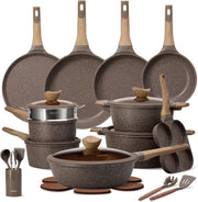 Carote 26PCS Pots and Pans Non Stick, Induction Cookware Sets Pot and Pan, Nonstick Kitchen Cooking