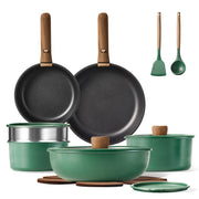 CAROTE 19pcs Pots and Pans Set Non Stick, Nonstick Cookware Sets Detachable Handle, Induction Kitchen Pots and Pan,RV Cooking Set, Oven/Dishwasher/Fridge Safe, Space Saving