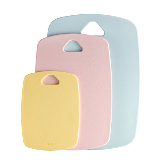 CAROTE Plastic Cutting Boards for Kitchen, Cutting Board Set of 3, Thick Chopping Boards for Meat, Veggies, Fruits, with Easy Grip Handle,Dishwasher Safe (Colorful, 3Pcs)