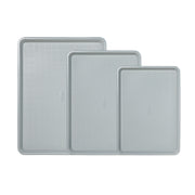 CAROTE 3-Piece Baking Pan Set - Bakeware Set, Baking Sheet Set Including 13 Inch 15 Inch 17 Inch Sheet Pan, Cookie Sheet for Baking, Royal Violet, Blue & Grey