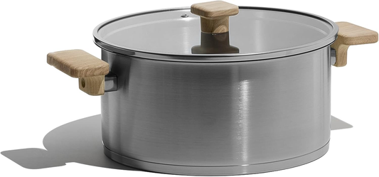 CAROTE Stainless Steel Stock Pot - 5 Quart Heavy Duty Induction Cooking Pot with Visible Lid for Pasta, Soup, Spaghetti, Bottom Big Stockpot, Deep Cookware for Canning, Boiling, Simmer